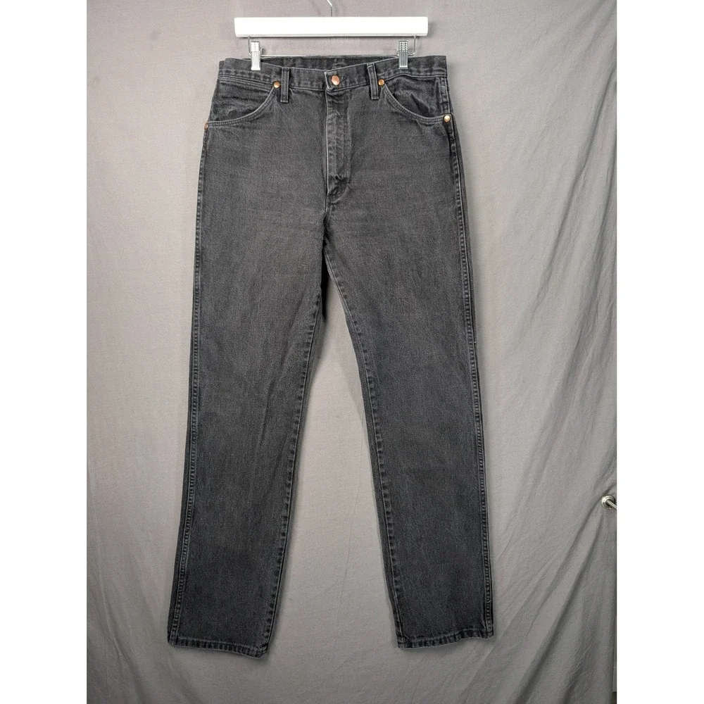 Wrangler 13MWZWK Cowboy Cut Original Fit Black Jeans 34x36 Mens Straight Leg